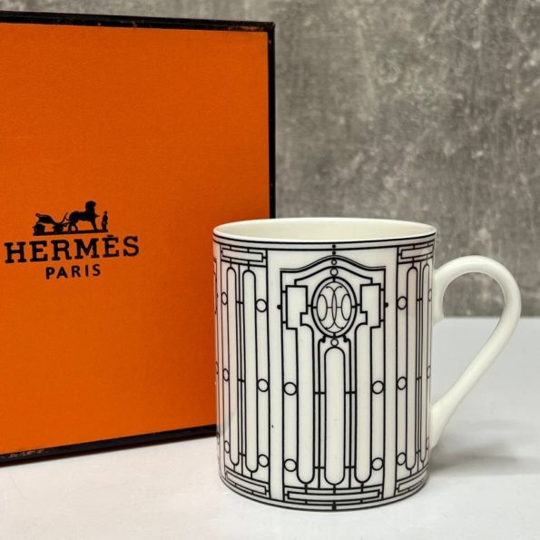 Чашка Hermes (фарфор) серый.