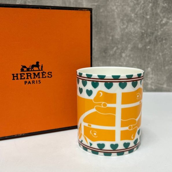 Чашка Hermes (фарфор) желтая