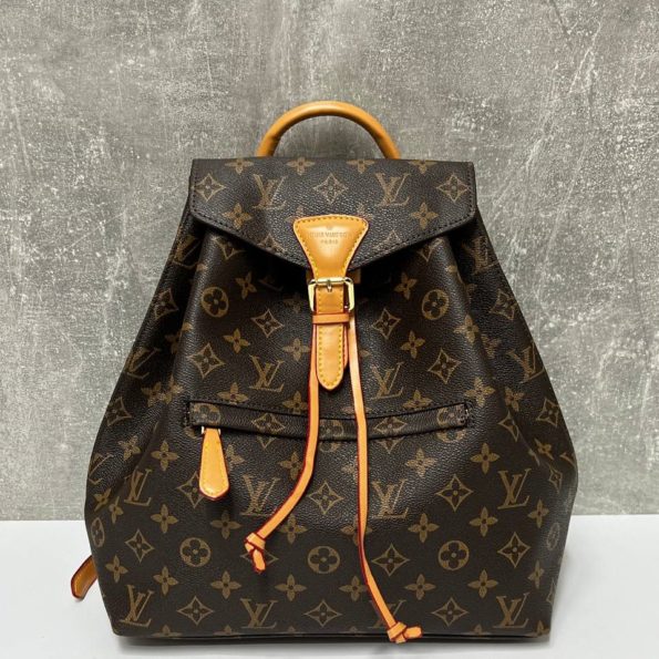 Рюкзак Louis Vuitton кожаный коричневый.