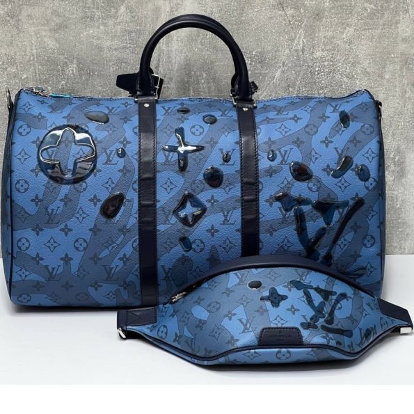 Сумка Даффл Louis Vuitton синяя