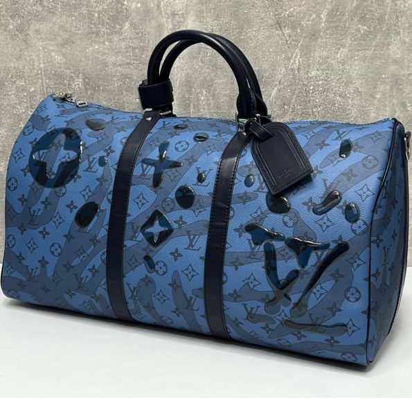 Сумка Даффл Louis Vuitton синяя.