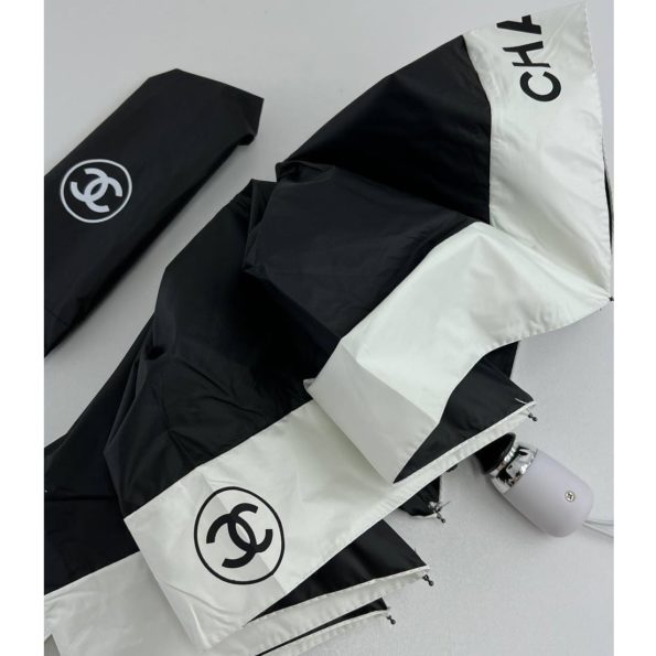 Зонт Chanel черный с белым